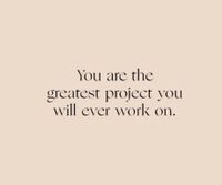 You are the greatest project